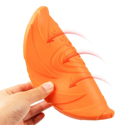 Silicone Flying Saucer Dog Cat Toy