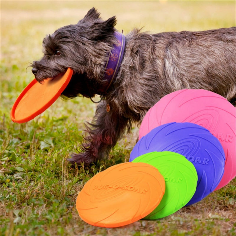 Silicone Flying Saucer Dog Cat Toy