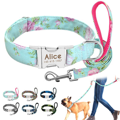 Dog Tag Collar Leash