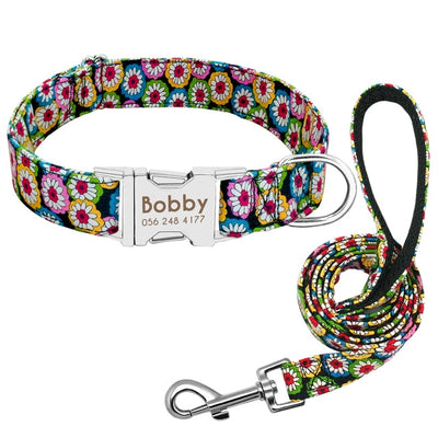 Dog Tag Collar Leash