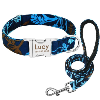 Dog Tag Collar Leash
