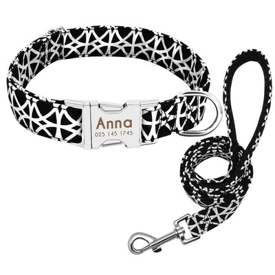 Dog Tag Collar Leash